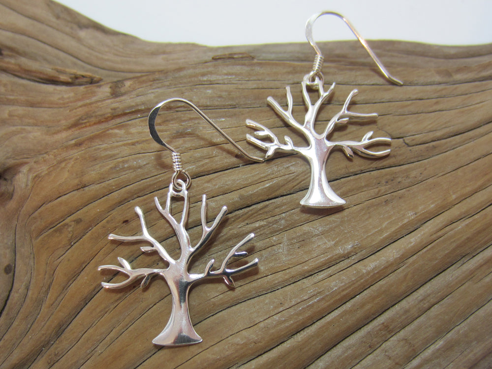 tree in winter earrings