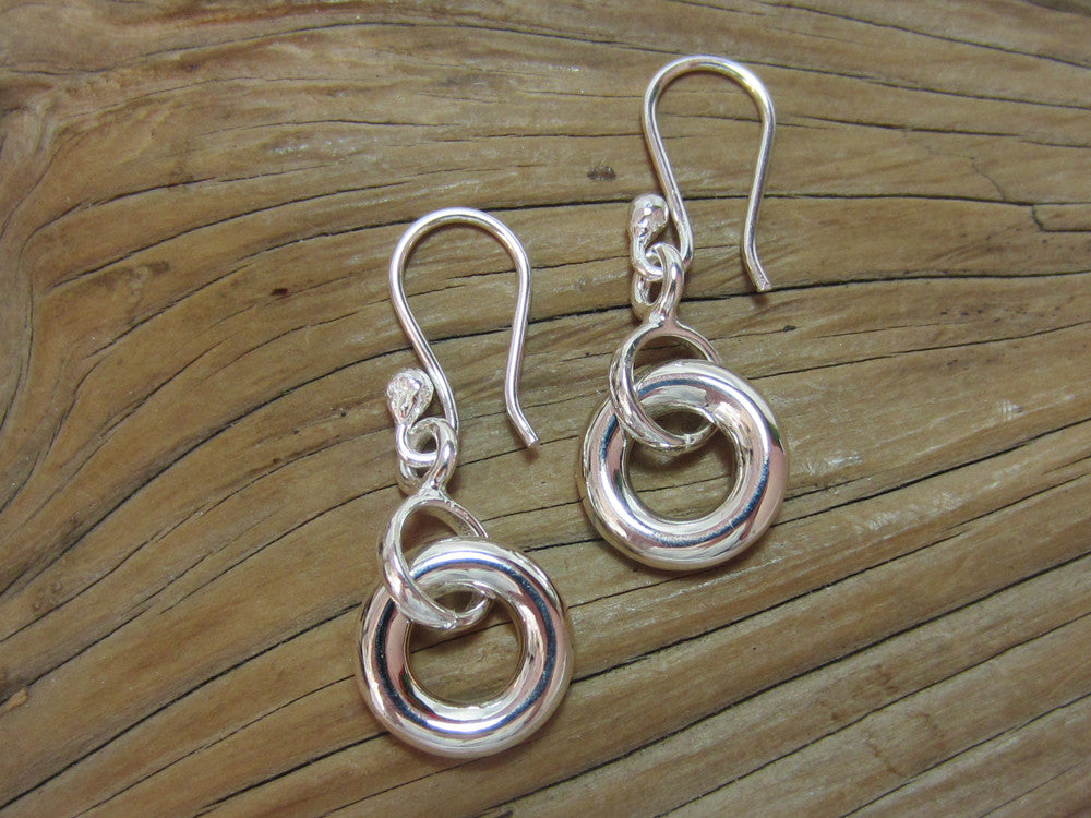 sterling silver doughnut drop earrings stylish 925 canterbury